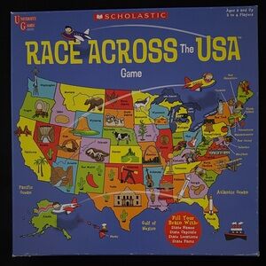 Scholastic Race Across the USA Board Game